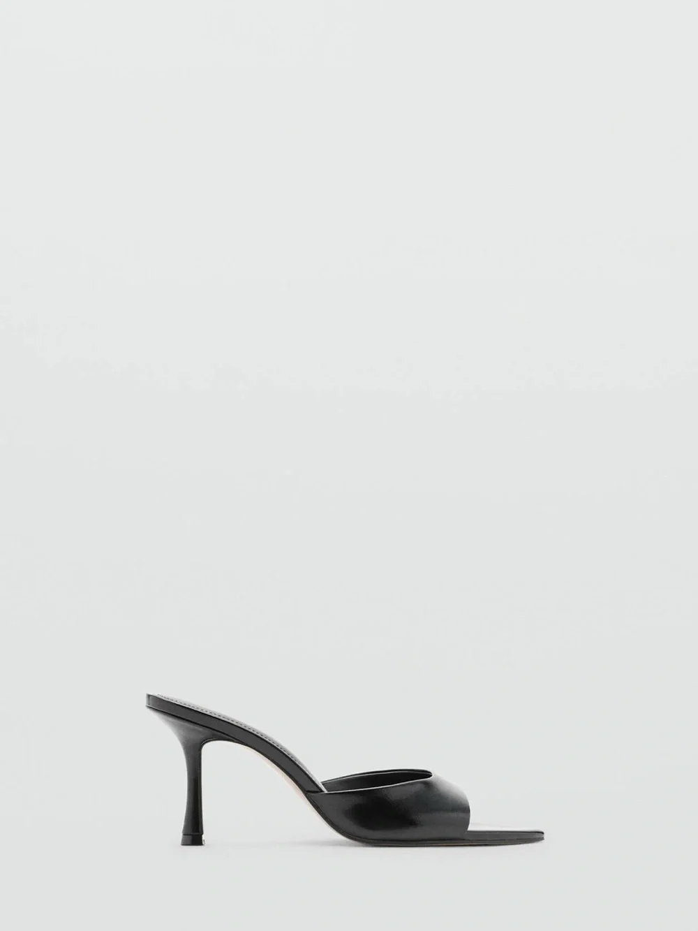 Mango Black Slip-On Stiletto Mules. Never worn